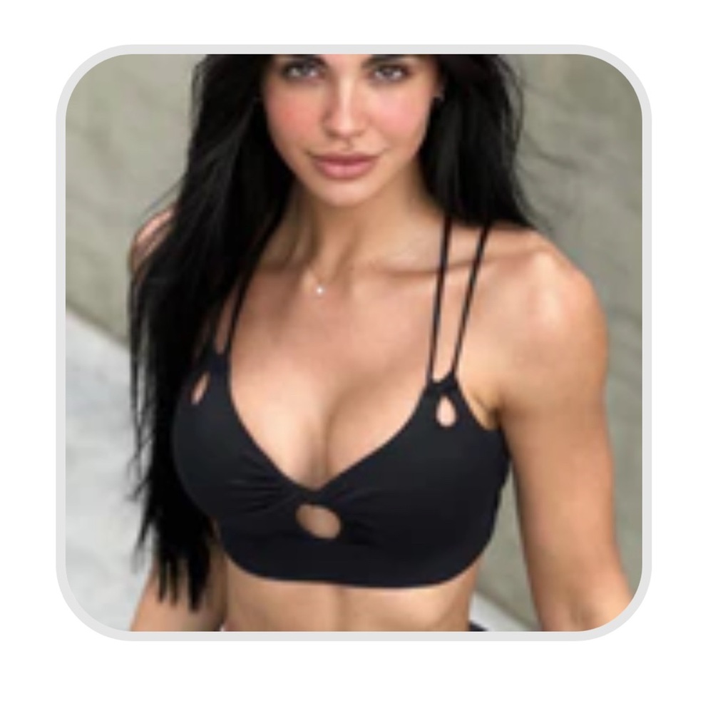 Bombshell Sportswear Black Strappy Sports Bra